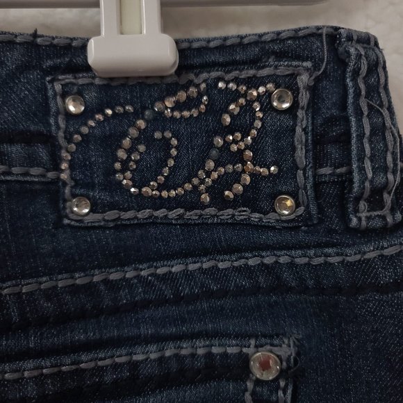 Code Bleu 32X32 Straight Embroidered Studded Flap Pockets Double Button Jeans - Picture 10 of 13